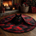 Dracucat Round Mat Rug - Non-Slip Washable Round Area Rug for Bedroom & Living Room (Design 5)