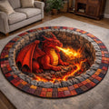 Dragon Charm Round Mat Rug - Nature Design | Serene Home Decor (Design 2)