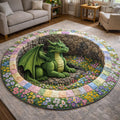 Dragon Charm Round Mat Rug - Nature Design | Serene Home Decor (Design 6)