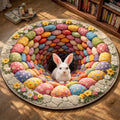 Easter Bunny Round Mat Rug - Nature Design | Serene Home Decor (Design 10)