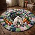 Easter Bunny Round Mat Rug - Nature Design | Serene Home Decor (Design 5)