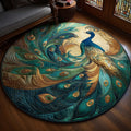 Emerald Flame Round Mat Rug - Nature Design | Serene Home Decor (Design 2)