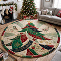 Evergreen Elegance Round Mat Rug - Nature Design | Nature Round Floor Mat