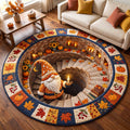 Fall Gnome Round Mat Rug - Nature Design | Serene Home Decor