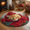Festive Nap Round Mat Rug - Nature Design | Serene Home Decor (Design 2)