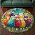 Fluffy Sheep Round Mat Rug - Nature Design | Serene Home Decor (Design 3)