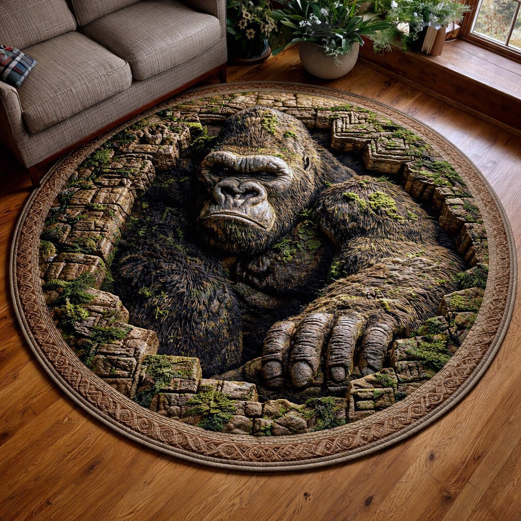 Forest Giant Round Mat Rug - Nature Design | Serene Home Decor (Design 8)