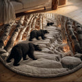 Forest Guardian Round Mat Rug - Nature Design | Serene Home Decor (Design 22)