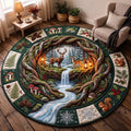 Forest River Round Mat Rug - Nature Design | Serene Home Decor