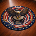Freedom Eagle Round Mat Rug - Nature Design | Serene Home Decor (Design 2)