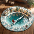 Frozen Pond Round Mat Rug - Nature Design | Serene Home Decor