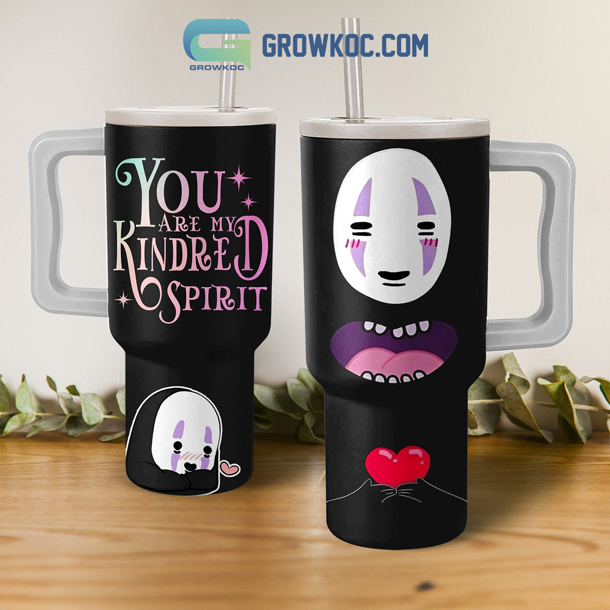 Studio Ghibli You Are My Kindre Spirit 30oz or 40oz Stainless Steel Tumbler With Handle HG