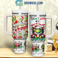 Grinch Just Waiting For Christmas Grinchmas I m Booked 30oz or 40oz Stainless Steel Tumbler With Handle HG