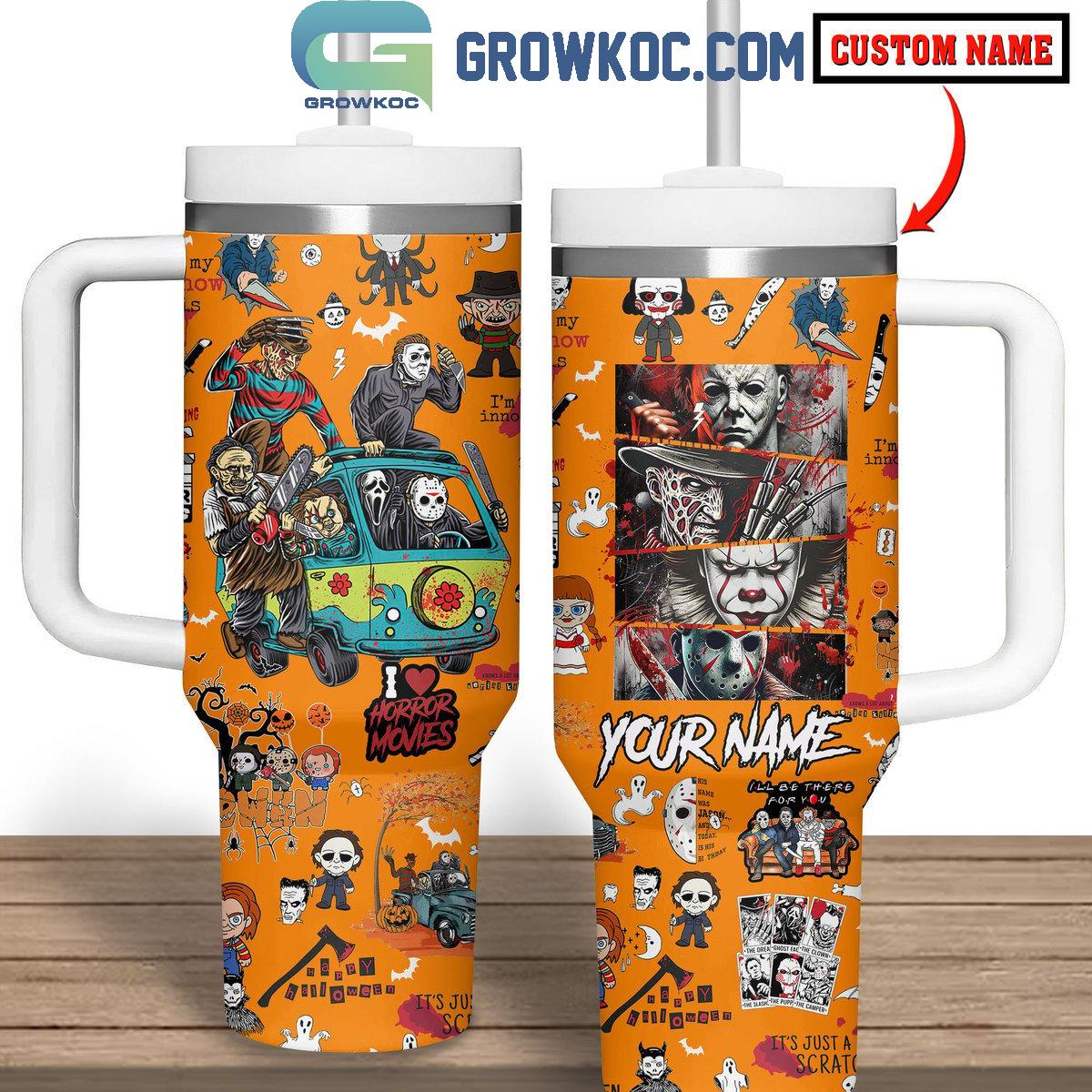 Halloween Horror Movies Villain Personalized 30oz or 30oz or 40oz Stainless Steel Tumbler With Handle HG With Handle HG