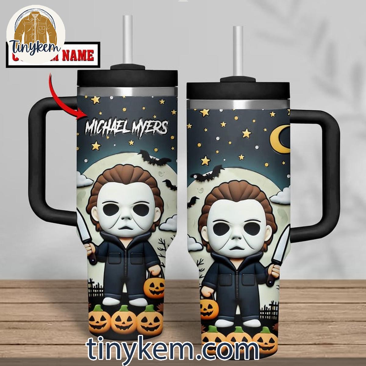 Halloween Movies Michael Myers Dangerous Man Customized 30oz or 40oz Stainless Steel Tumbler With Handle HG