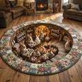 Happy Easter Round Mat Rug - Nature Design | Serene Home Decor (Design 3)