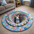 Happy Easter Round Mat Rug - Nature Design | Serene Home Decor (Design 7)