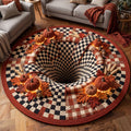 Harvest Plaid Round Mat Rug - Nature Design | Serene Home Decor