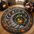 Haunted Graveyard Spiral Round Mat Rug - Nature Design | Serene Home Decor