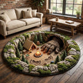 Hidden Giant Round Mat Rug - Nature Design | Serene Home Decor (Design 2)