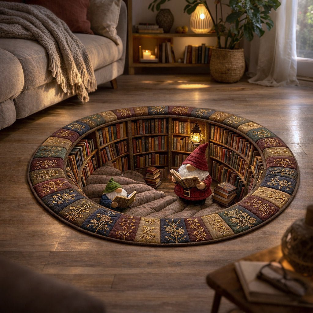 Hidden Library Round Mat Rug - Nature Design | Serene Home Decor (Design 8)