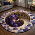 Hidden Library Round Mat Rug - Nature Design | Serene Home Decor (Design 7)