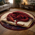 Hidden Library Round Mat Rug - Nature Design | Serene Home Decor (Design 9)