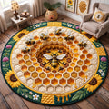 Honeybee Garden Round Mat Rug - Cute Animal Design | Charming Home Decor