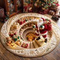 Jolly Santa Round Mat Rug - Seasonal Design | Seasonal Round Rug