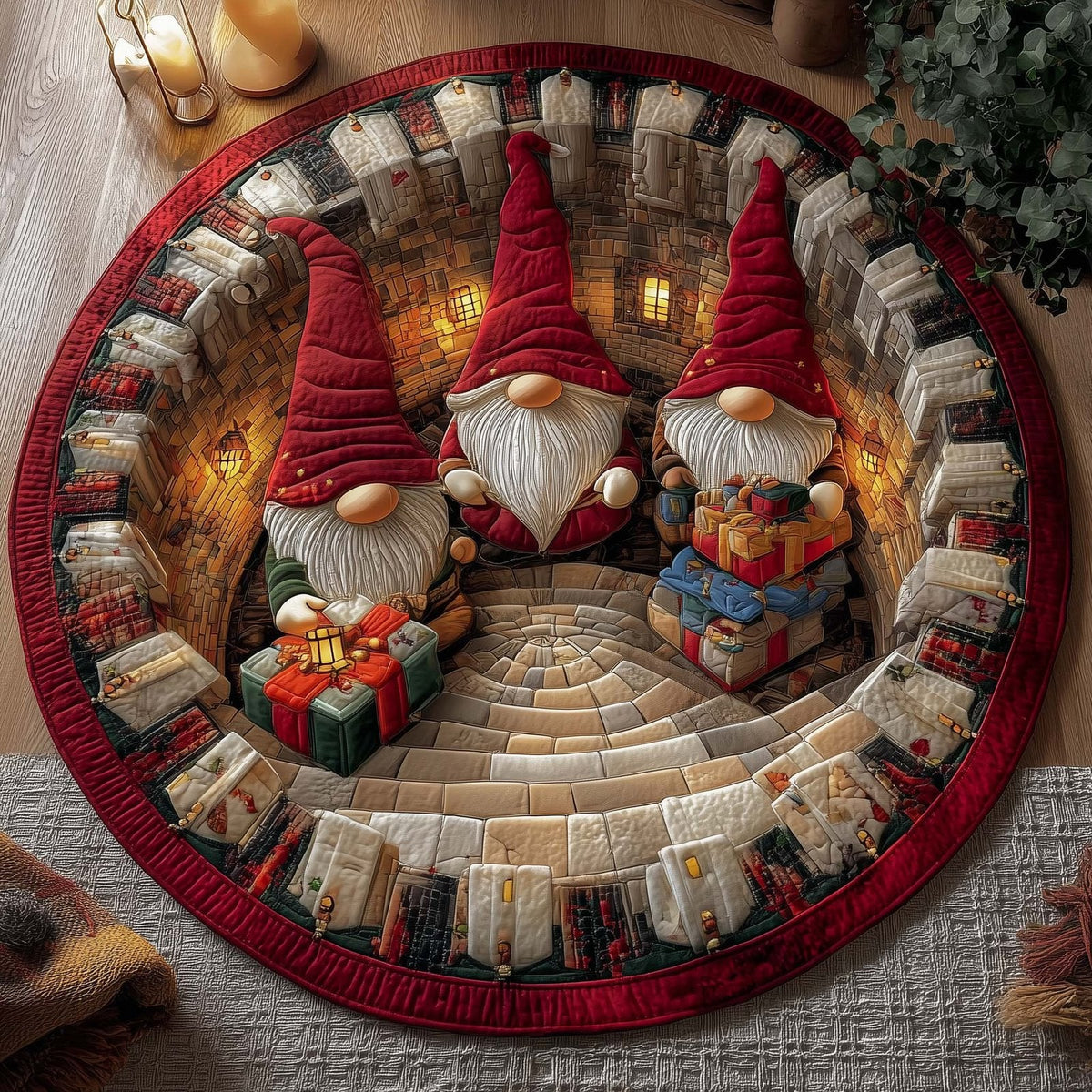 Jolly Workshop Round Mat Rug - Nature Design | Serene Home Decor (Design 61)