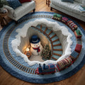 Jolly Workshop Round Mat Rug - Nature Design | Serene Home Decor (Design 47)