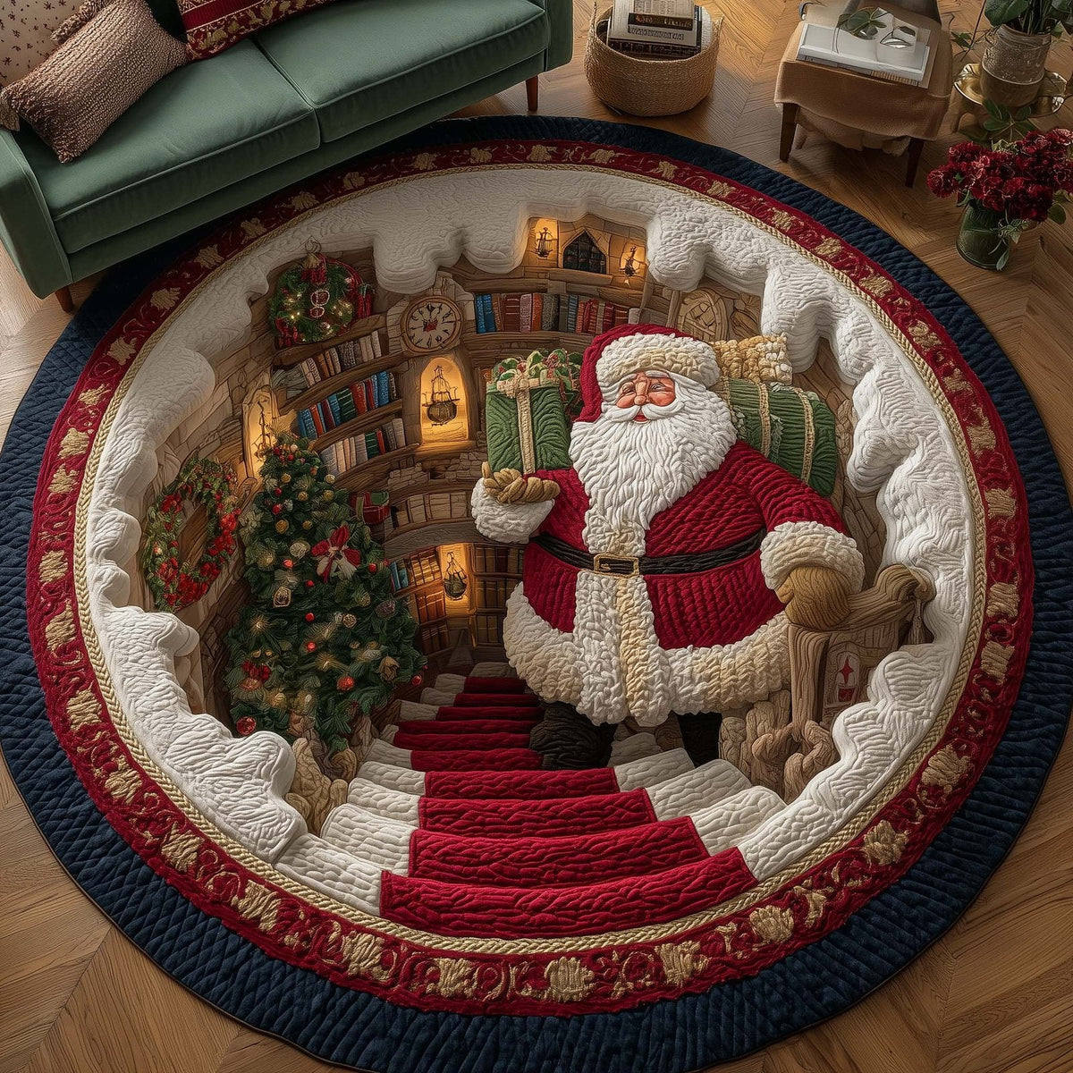 Jolly Workshop Round Mat Rug - Nature Design | Serene Home Decor (Design 46)