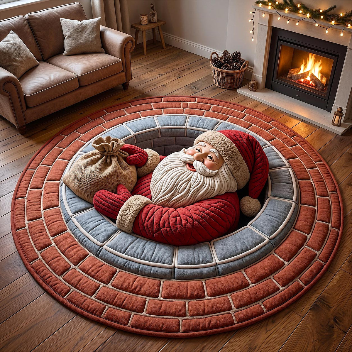 Jolly Workshop Round Mat Rug - Nature Design | Nature Round Carpet