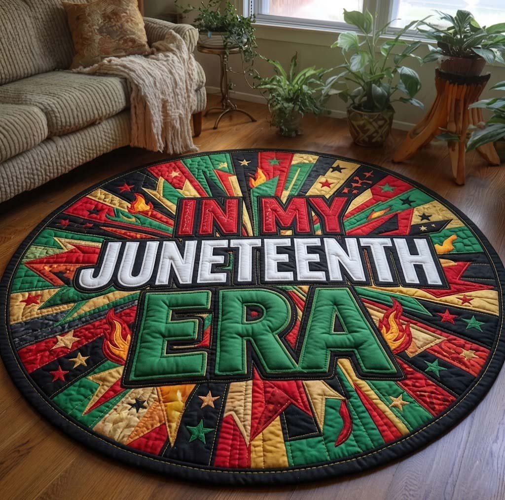 Juneteenth Round Mat Rug - Nature Design | Serene Home Decor (Design 5)
