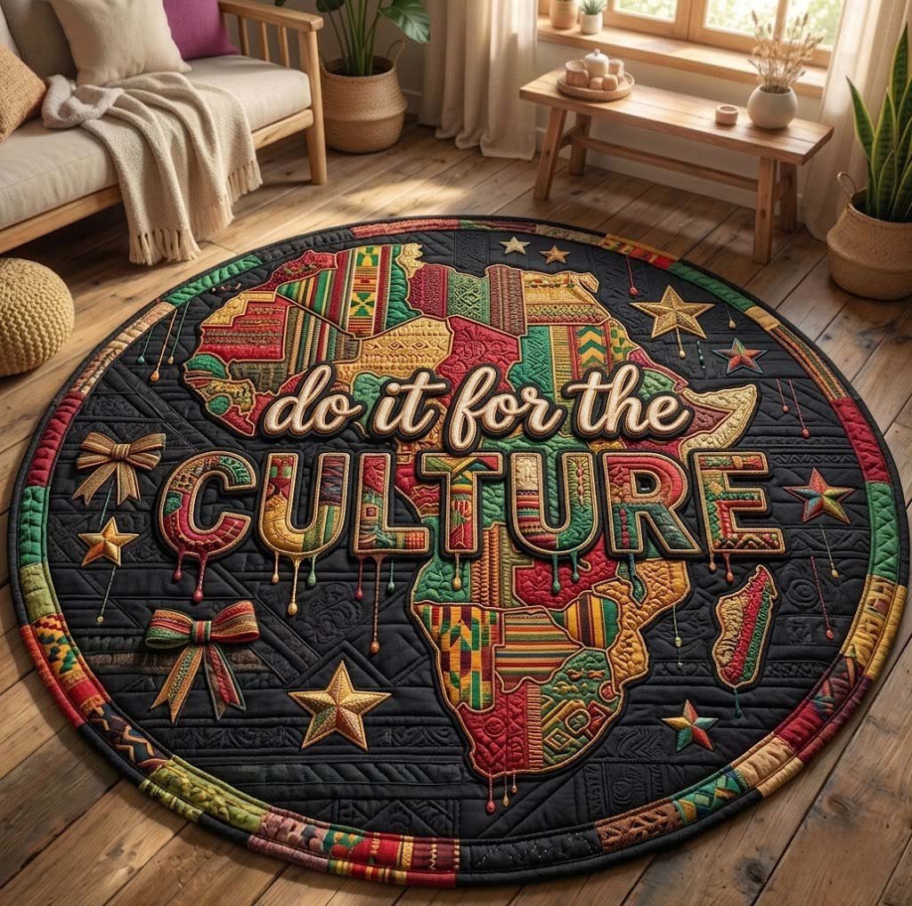 Juneteenth Round Mat Rug - Nature Design | Serene Home Decor (Design 2)