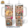 Lainey Wilson 30oz or 40oz Stainless Steel Tumbler With Handle HG with Vintage Style:Wildflowers and Wild Horses