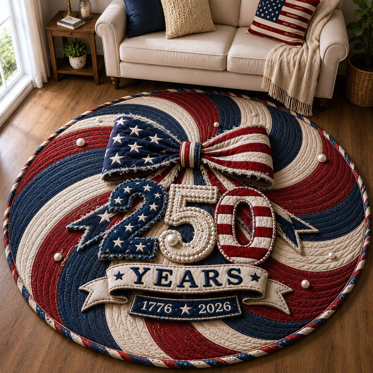 Liberty Legacy Round Mat Rug - Nature Design | Serene Home Decor (Design 2)