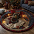Library Guardian Round Mat Rug - Nature Design | Serene Home Decor (Design 4)