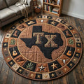 Lone Star Round Mat Rug - Nature Design | Serene Home Decor (Design 5)