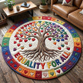 Love Pride Round Mat Rug - Nature Design | Serene Home Decor (Design 2)