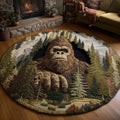 Merry Squatchmas Round Mat Rug - Nature Design | Serene Home Decor (Design 11)
