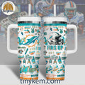 Miami Dolphins Miami Ohana Fins This Team Makes Me Drink 30oz or 40oz Stainless Steel Tumbler With Handle HG