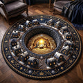 Midnight Nativity Round Mat Rug - Nature Design | Serene Home Decor