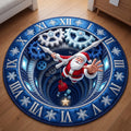 Midnight Santa Round Mat Rug - Seasonal Design | Festive Home Decor