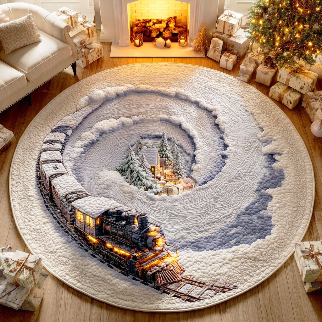 Mistletoe Magic Round Mat Rug - Nature Design | Serene Home Decor (Design 2)