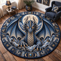 Moonlight Dragon Round Mat Rug - Cute Animal Design | Charming Home Decor