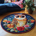 Moonlit Wings Round Mat Rug - Nature Design | Serene Home Decor (Design 2)