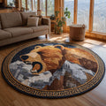Mountain Roar Round Mat Rug - Nature Design | Serene Home Decor (Design 2)