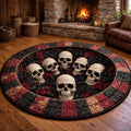Mystique Skull Round Mat Rug - Nature Design | Serene Home Decor (Design 4)