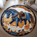 Native Hoof Round Mat Rug - Nature Design | Serene Home Decor (Design 2)